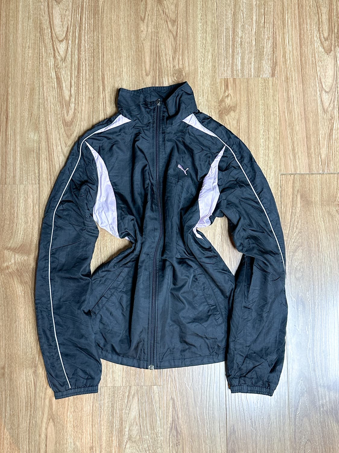 빈티지  퓨마 블랙 핑크 바람막이 점퍼 히메갸루 블록코어 스포티 뉴진스 상품이미지1