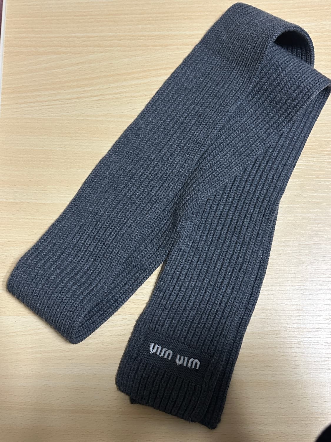 Miu Miu  미우미우 울 머플러 Grey  상품이미지2