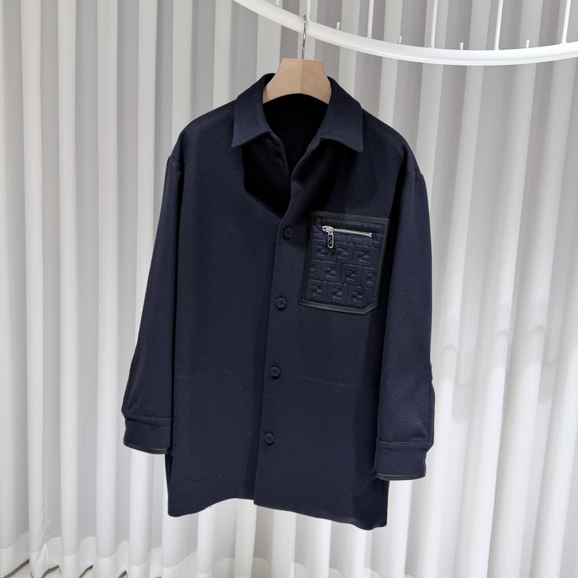 48 / 펜디 FF로고 블랙 캐시미어 코트 상품이미지2