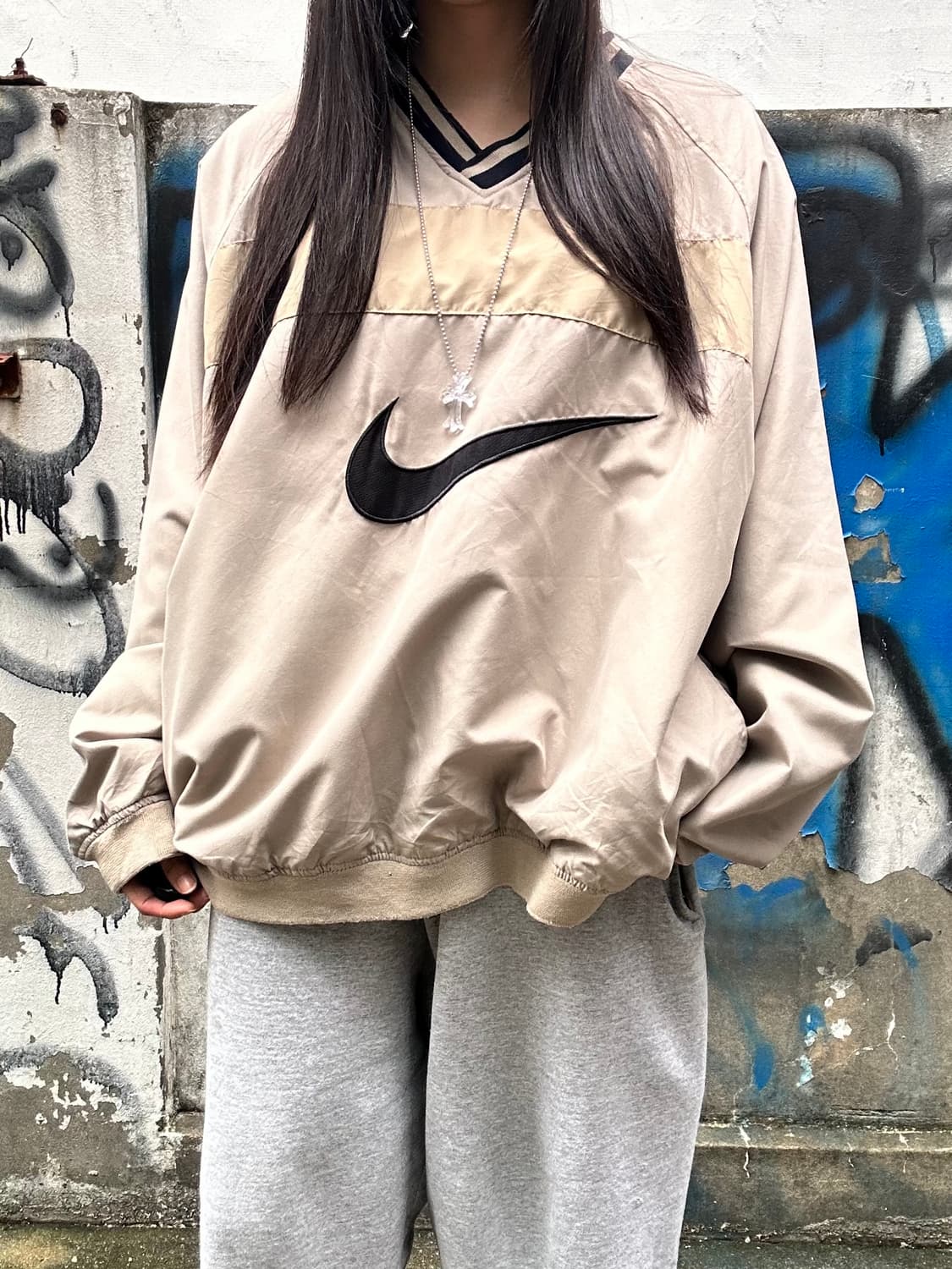 90s 나이키 올드스쿨 빅로고 베이지웜업 상품이미지2