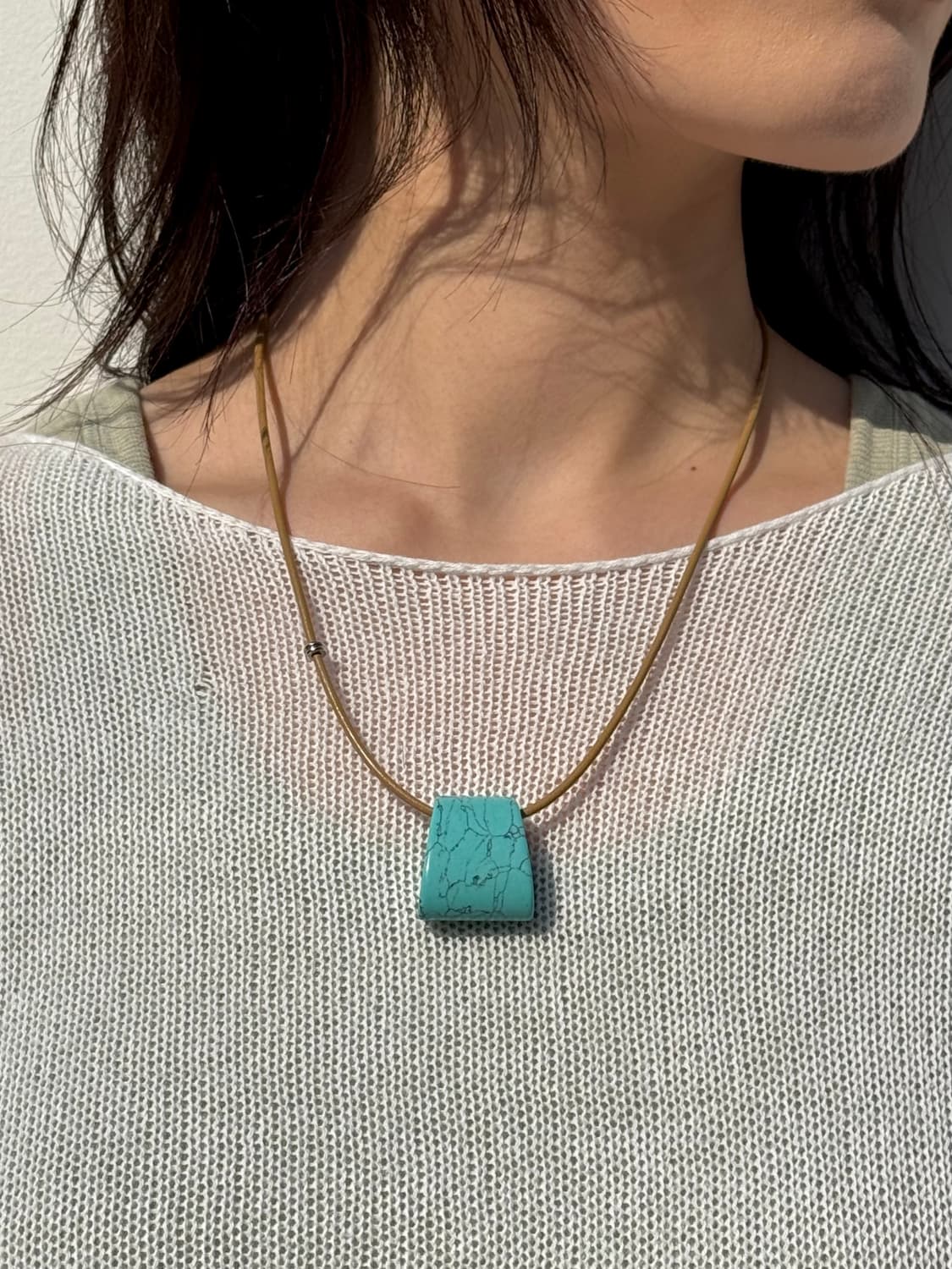 Stone Necklace – Turquoise 상품이미지1