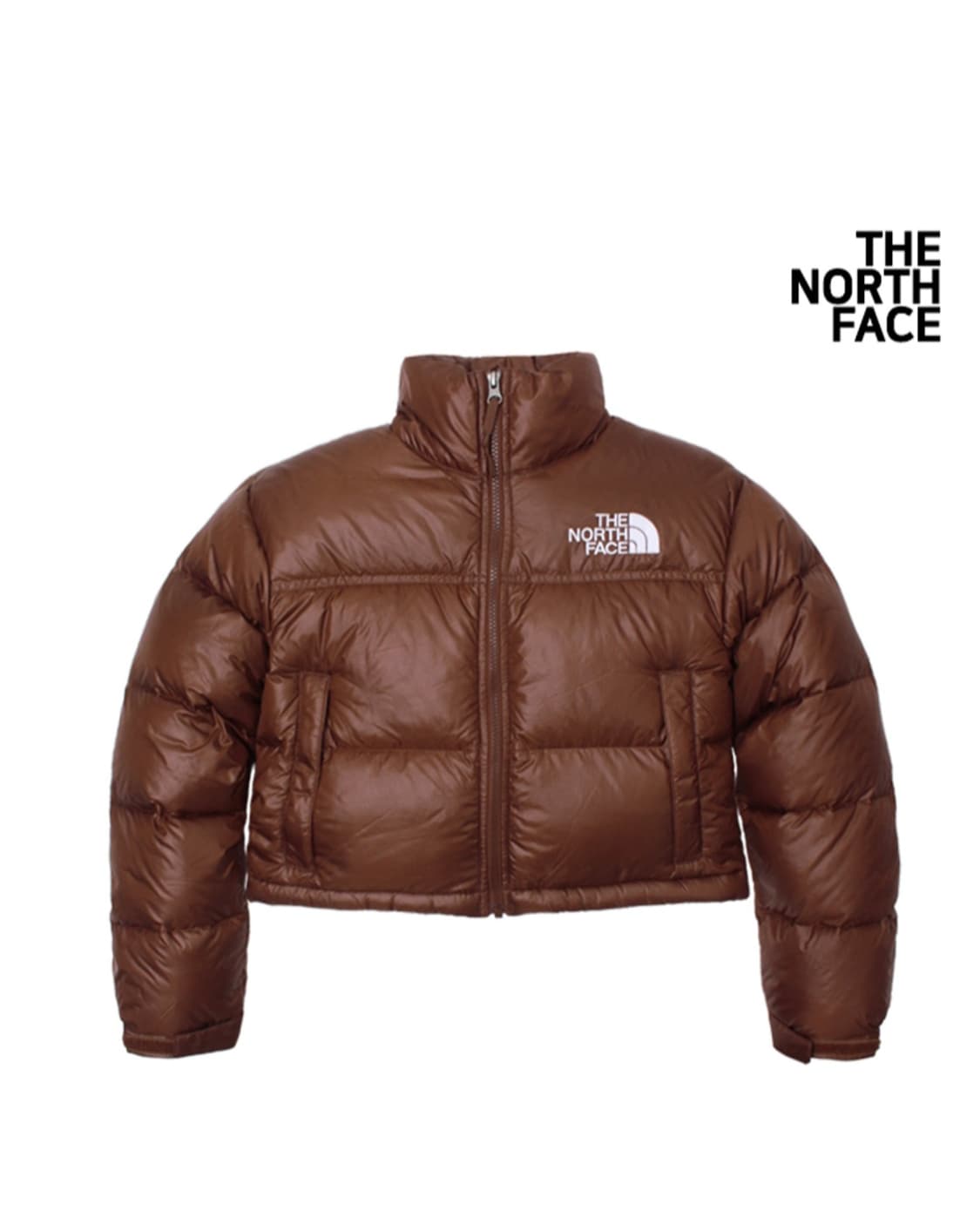 노스페이스 여성 눕시 숏 패딩 브라운 NJ1DQ96B 상품이미지1