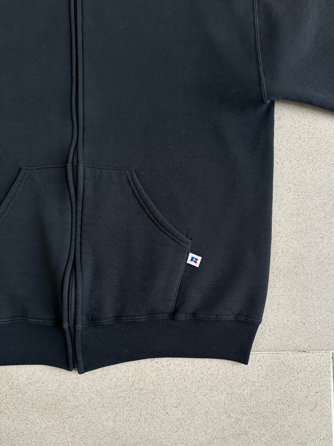 90s 빈티지 러셀 후드집업 블랙 L 상품이미지3