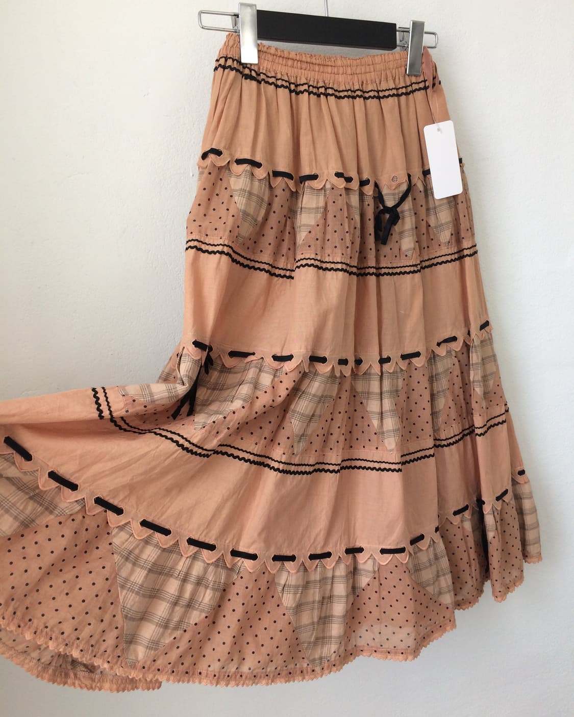 Patch work pattern layer skirt 상품이미지3