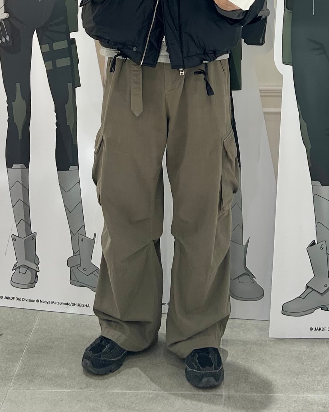 [2]폴리테루 벨티드 카고 팬츠 올리브 그레이 상품이미지6