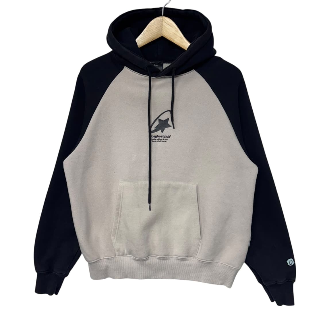 나이스고스트클럽 스타로고 래글런 후드티 상품이미지2