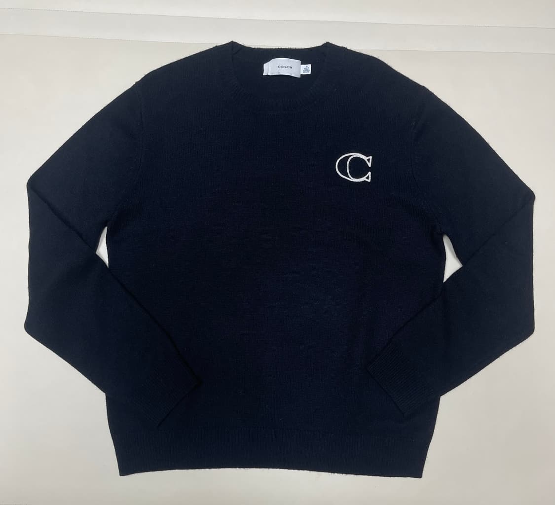 코치 크루넥 스웨터 울/캐시미어 블랙 M 상품이미지2