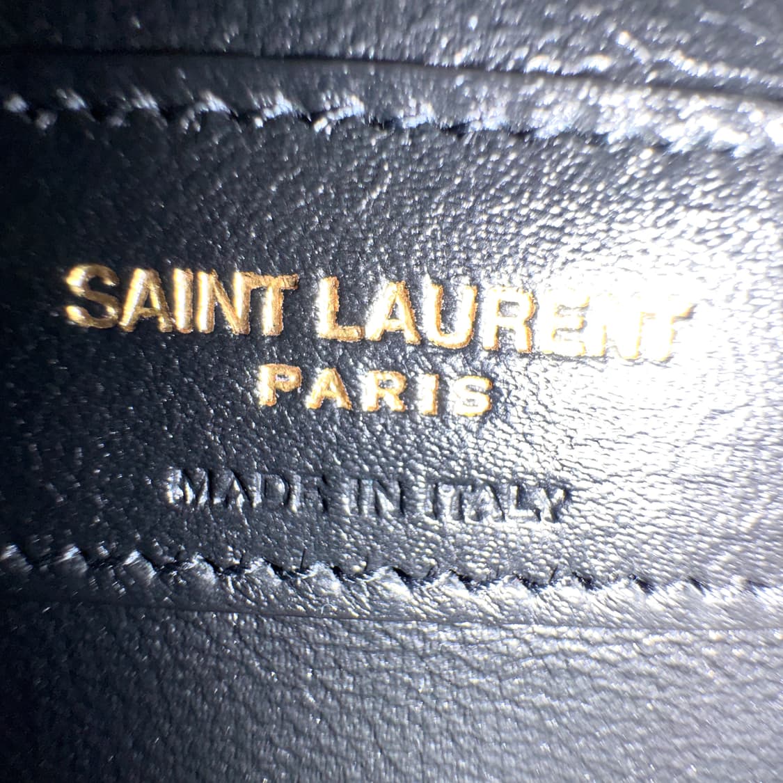 [정품] 입생로랑 선셋백 미디움 체인백 블랙골드 텍스타일 사피아노 레더  상품이미지10