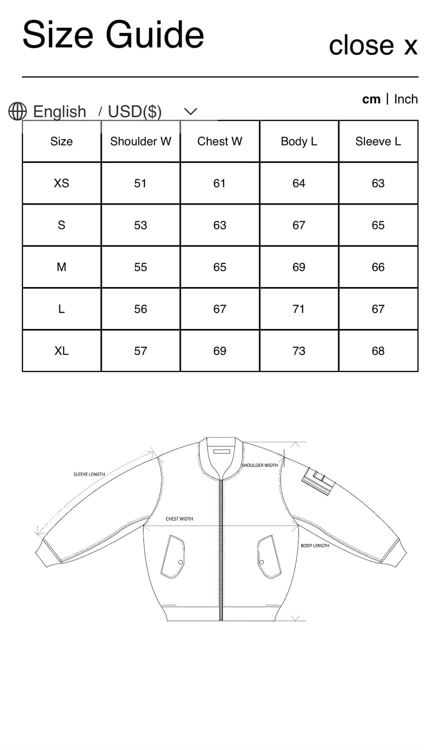 XL 포스텍스가먼츠 코튼 봄버 상품이미지3
