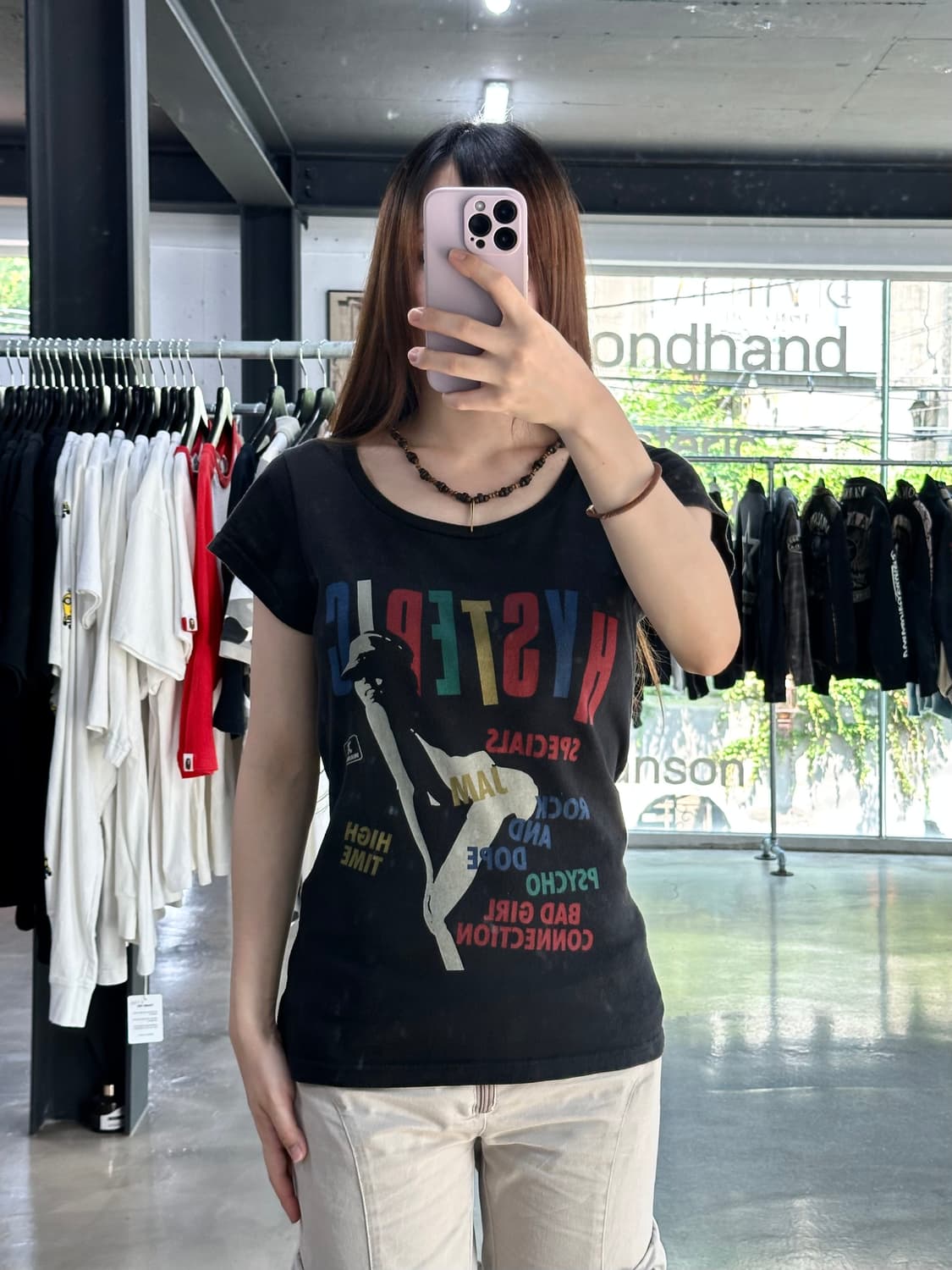 히스테릭글래머 걸 올드락 프린팅 반팔티셔츠 상품이미지2