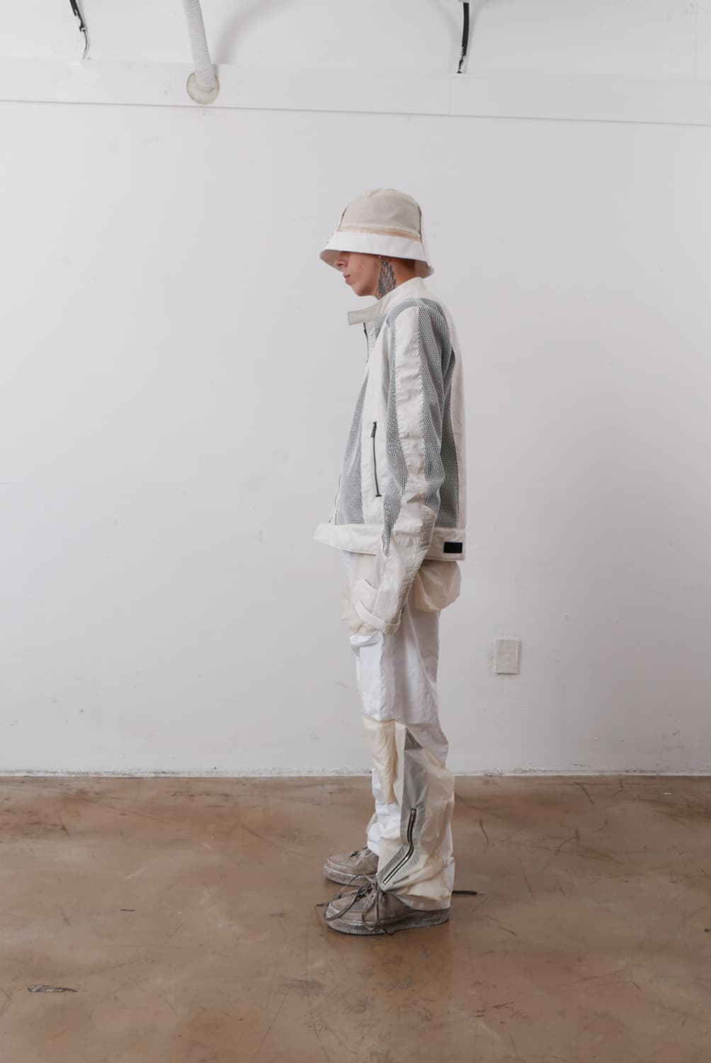 까르넷 아카이브 MESH TRACK JACKET / WHITE 상품이미지3