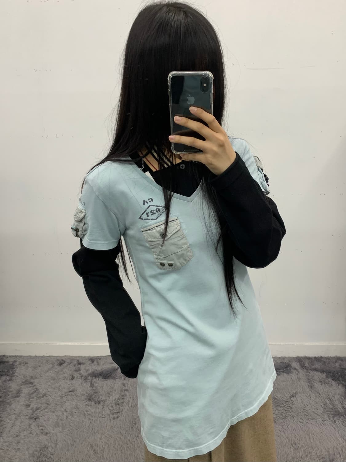 아비렉스 카고 브이넥 반팔티 상품이미지1