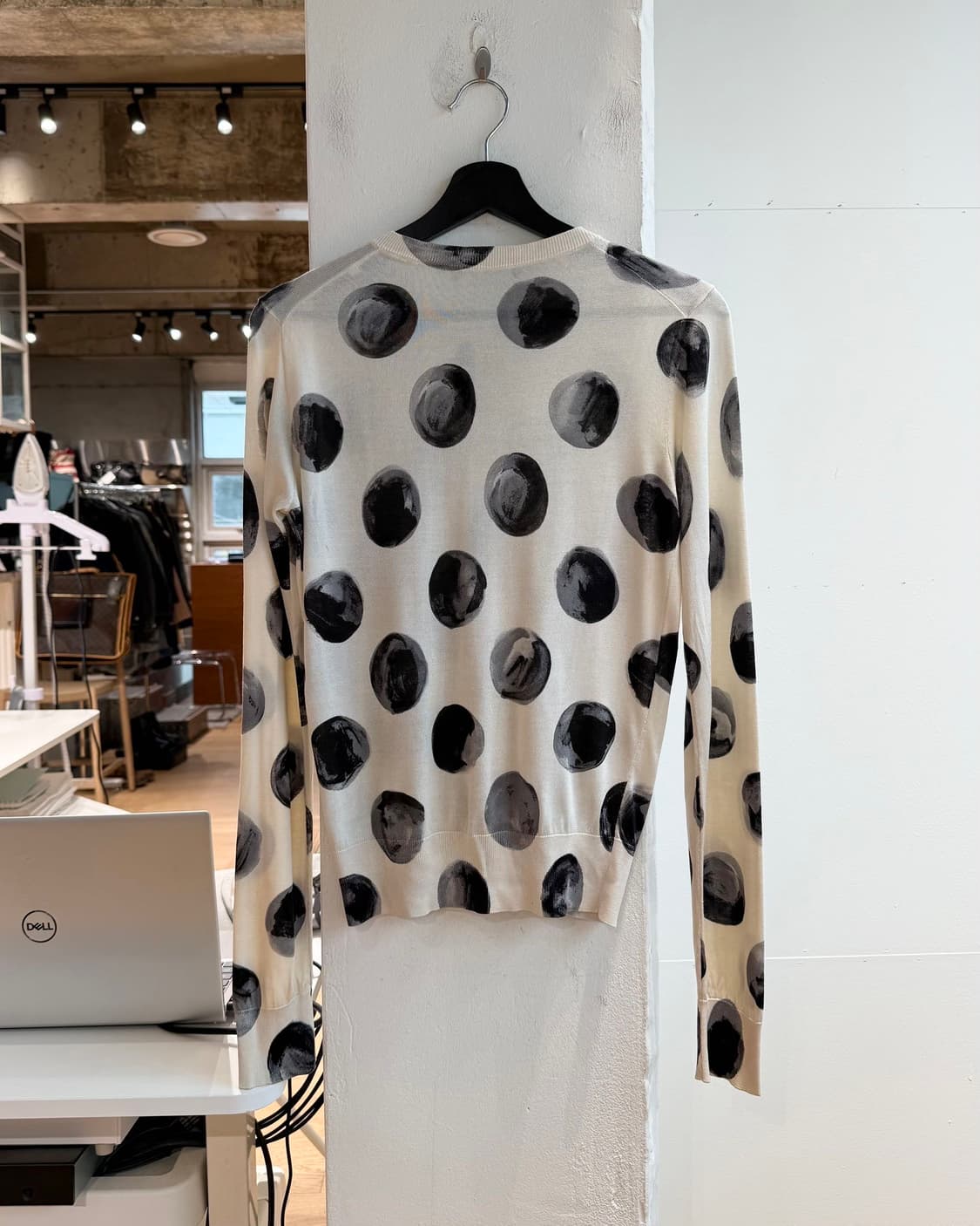 돌체앤가바나 오프 화이트 브러시 스트로크 프린트 실크 가디건  상품이미지7