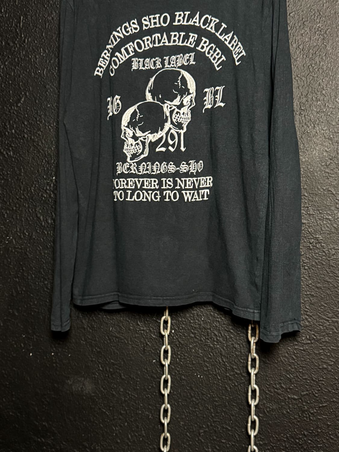 Berning Sho Black Label – Skull Long Sle 상품이미지5