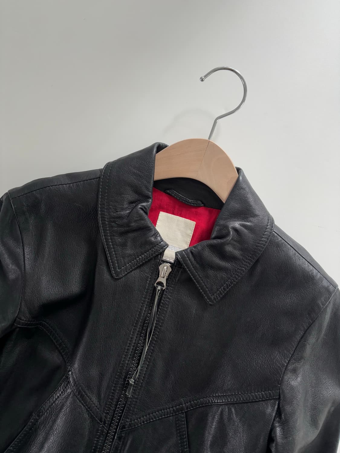 Diesel 디젤 블랙 레더 자켓 상품이미지4