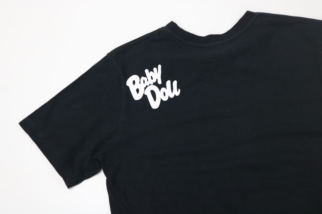 BABY DOLL 베이비돌 네온 레인보우 로고 블랙 그래픽 반팔티셔츠 상품이미지8