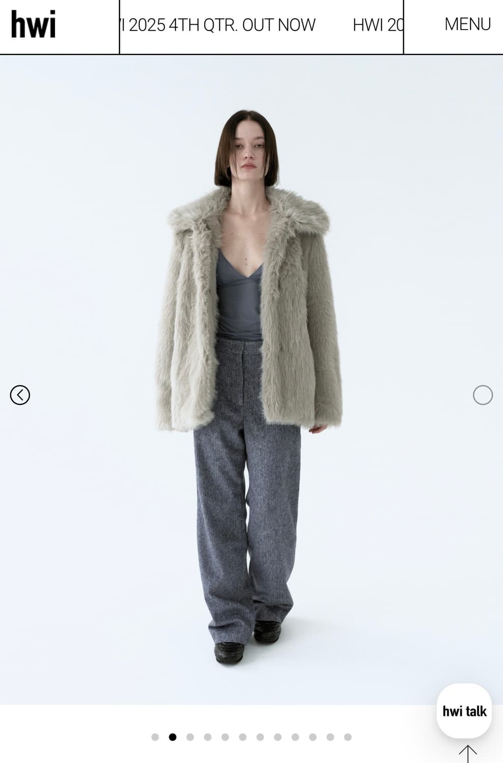 Hwi 퍼자켓 라이트그레이 상품이미지1