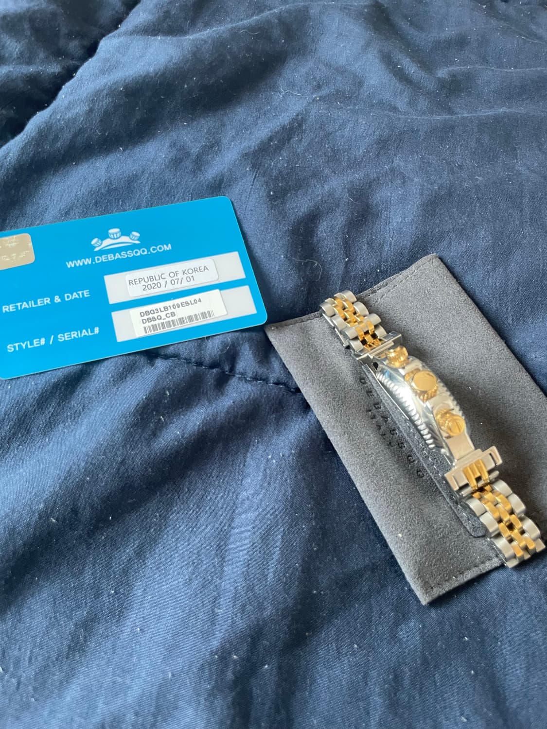 드바스크 콤비 메탈 팔찌 상품이미지1