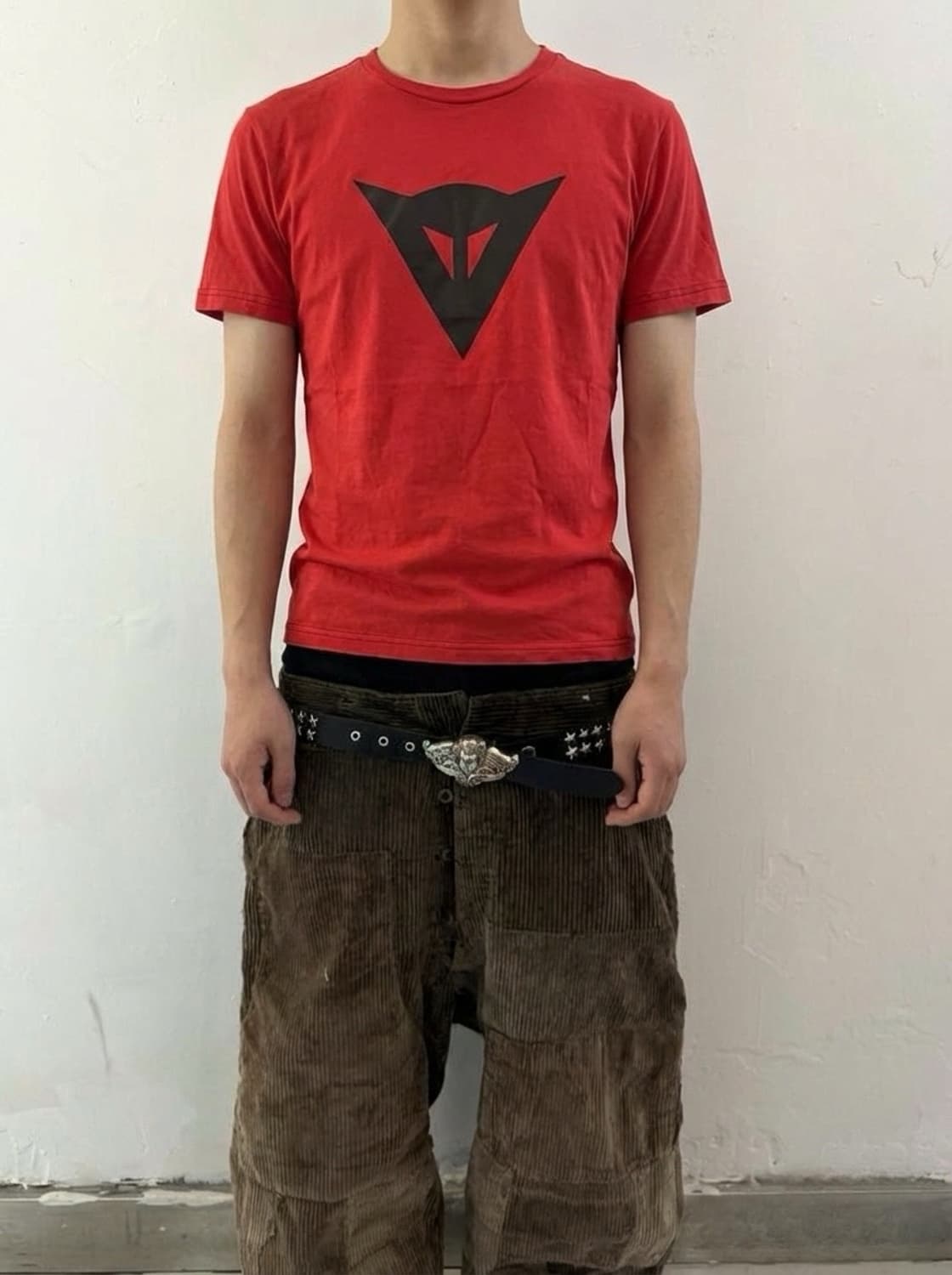 Dainese 로고 반팔티 레드 상품이미지1