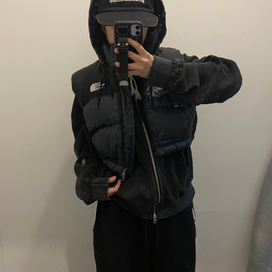 노스페이스 네이비 커스텀 패딩조끼 상품이미지1