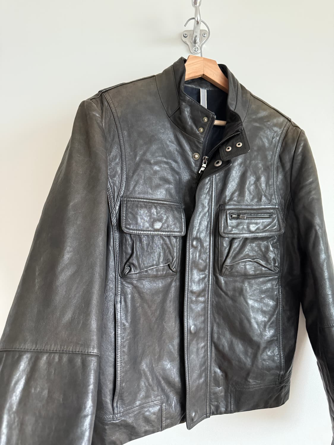 Pre owned 램스킨 레더자켓 상품이미지4