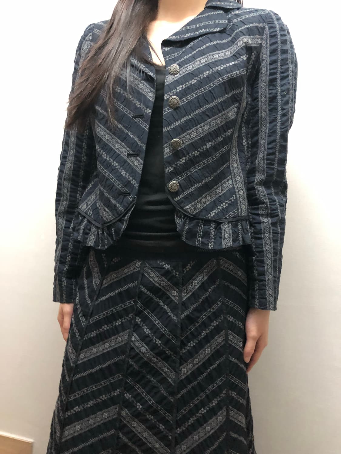빈티지 블랙 오리엔탈 셋업 상품이미지4