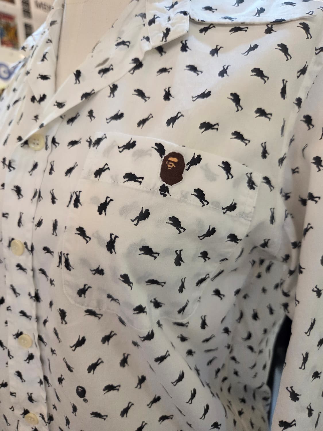 bape 베이프 화이트 패턴셔츠 상품이미지5