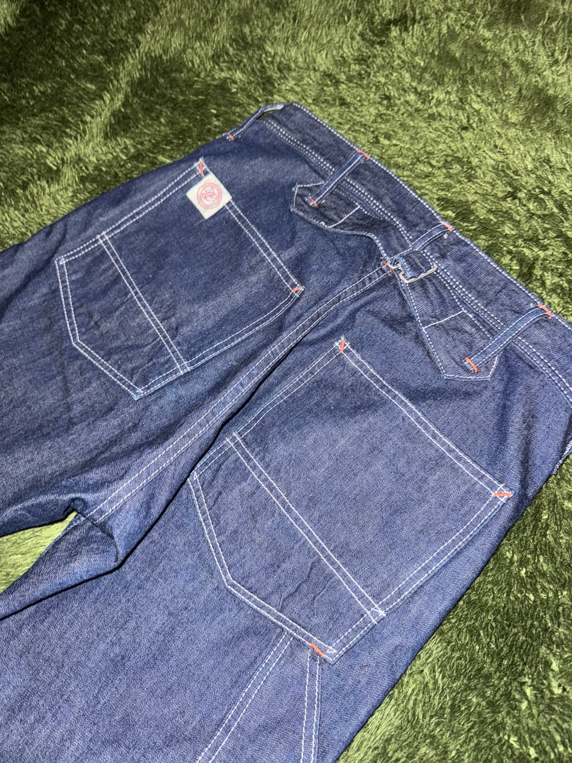 [30] 풀카운트 더블니 포켓 디테일 신치백 워크 팬츠 인디고 상품이미지9