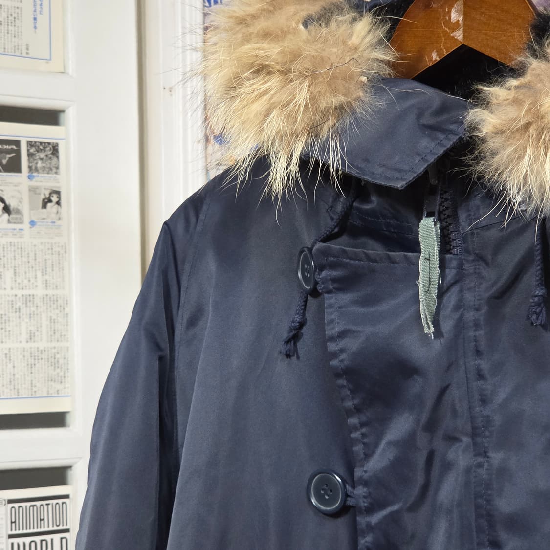 산토리 보스 커피 N2B 퍼 후드 누빔 항공 점퍼 상품이미지7