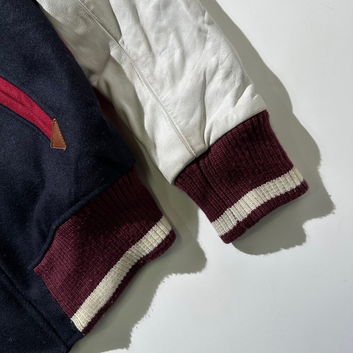 라코스테 LIVE 라이브 레더 슬리브 바시티 자켓 상품이미지8