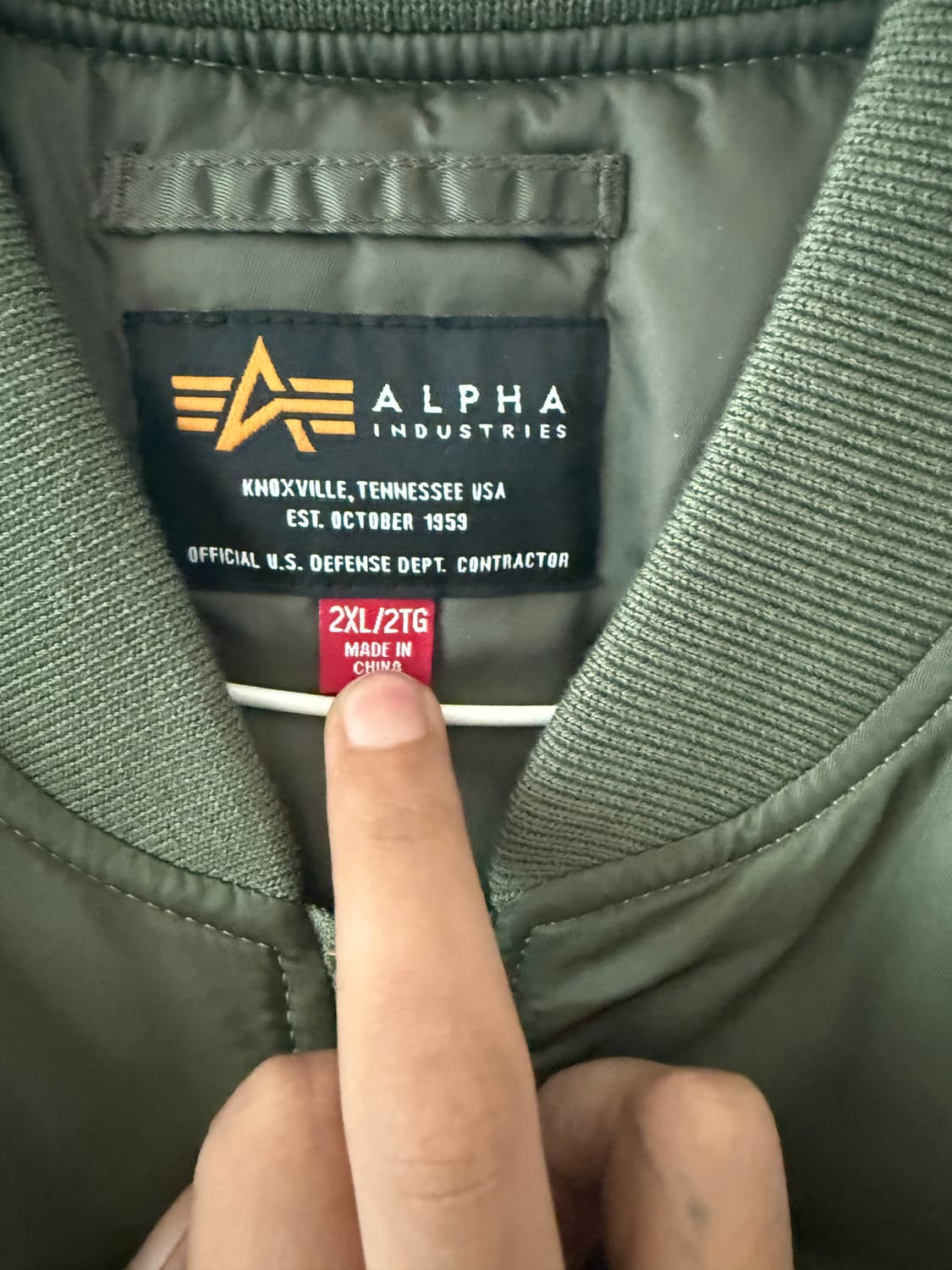 알파인더스트리 MA-1 MOD 2xl 상품이미지2