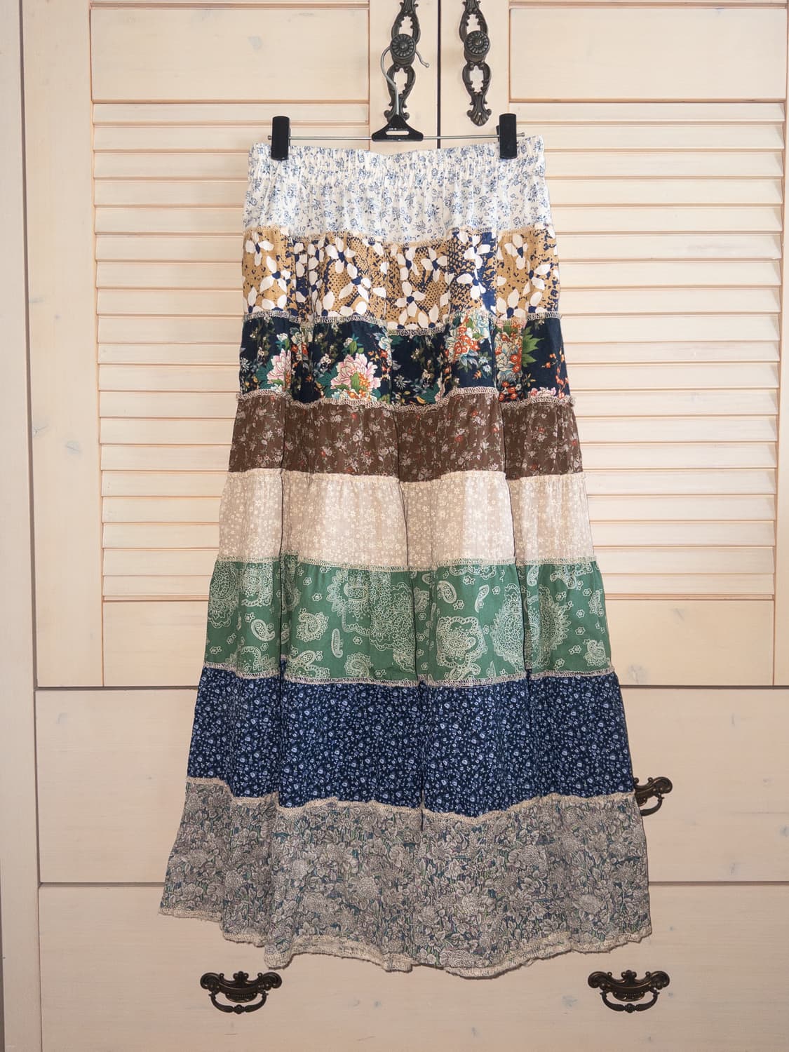 아쿠비클럽 모리걸 패치워크 스커트 일본빈티지 하구미 카모메산장 지구네 상품이미지2