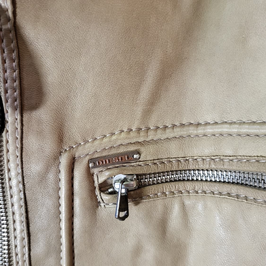 디젤 레더 바이커 자켓 (M) 상품이미지4