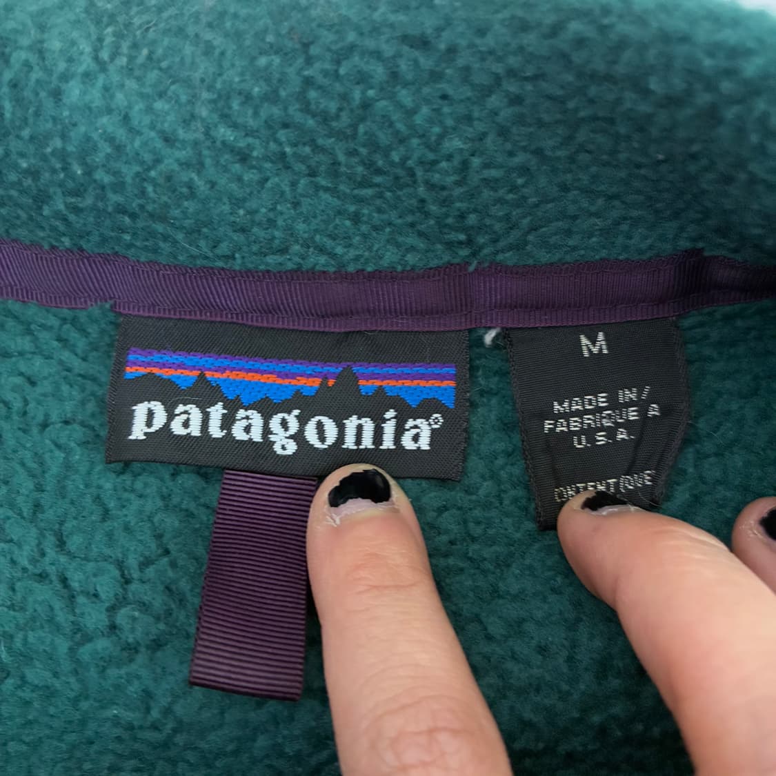 Patagonia 파타고니아 딥그린 재팬라인 90‘s 신칠라 자켓 상품이미지4