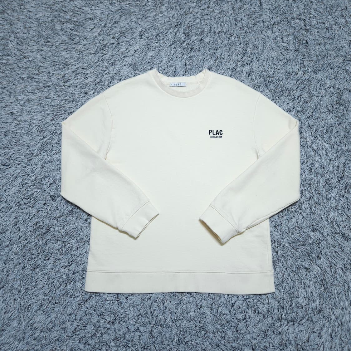 플랙Plac) M 남자 아이보리 맨투맨티셔츠 / 왕눈이샵 상품이미지1