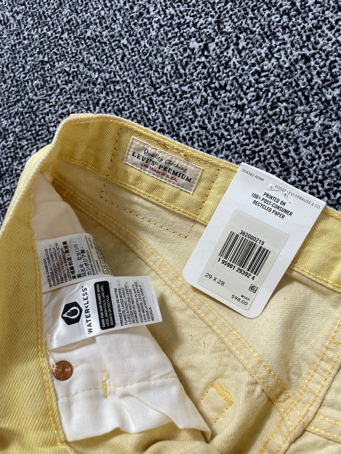 빈티지9. (새상품) 리바이스 501 오리지널 크롭 데님팬츠 한정판 상품이미지3