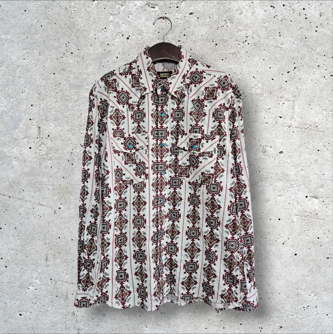 스미스 아메리칸 터키석 버튼 빈티지 웨스턴 셔츠 (100/L) 상품이미지1