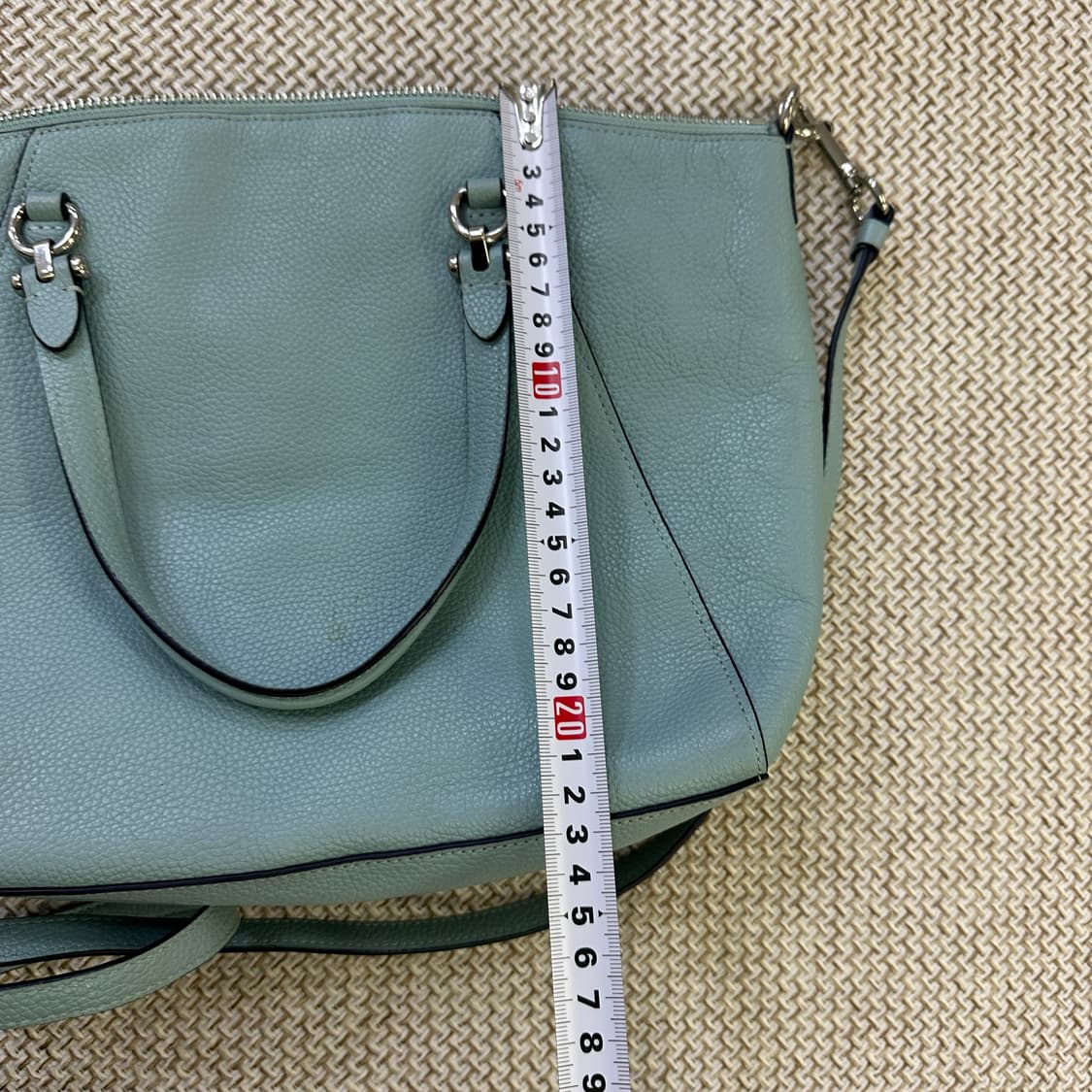 실측확인 코치 가죽 핸드백 0423D 상품이미지5
