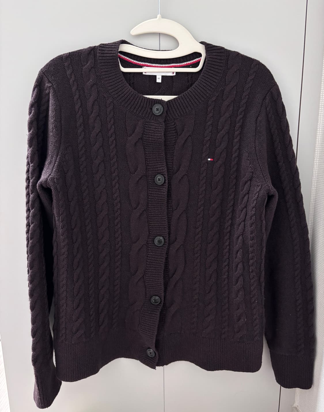 타미힐피거 꽈배기니트 가디건 XS 상품이미지1