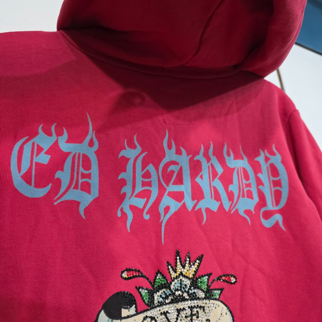 에드하디 y2k 빈티지 펑크 핑크 후드집업 S 상품이미지4