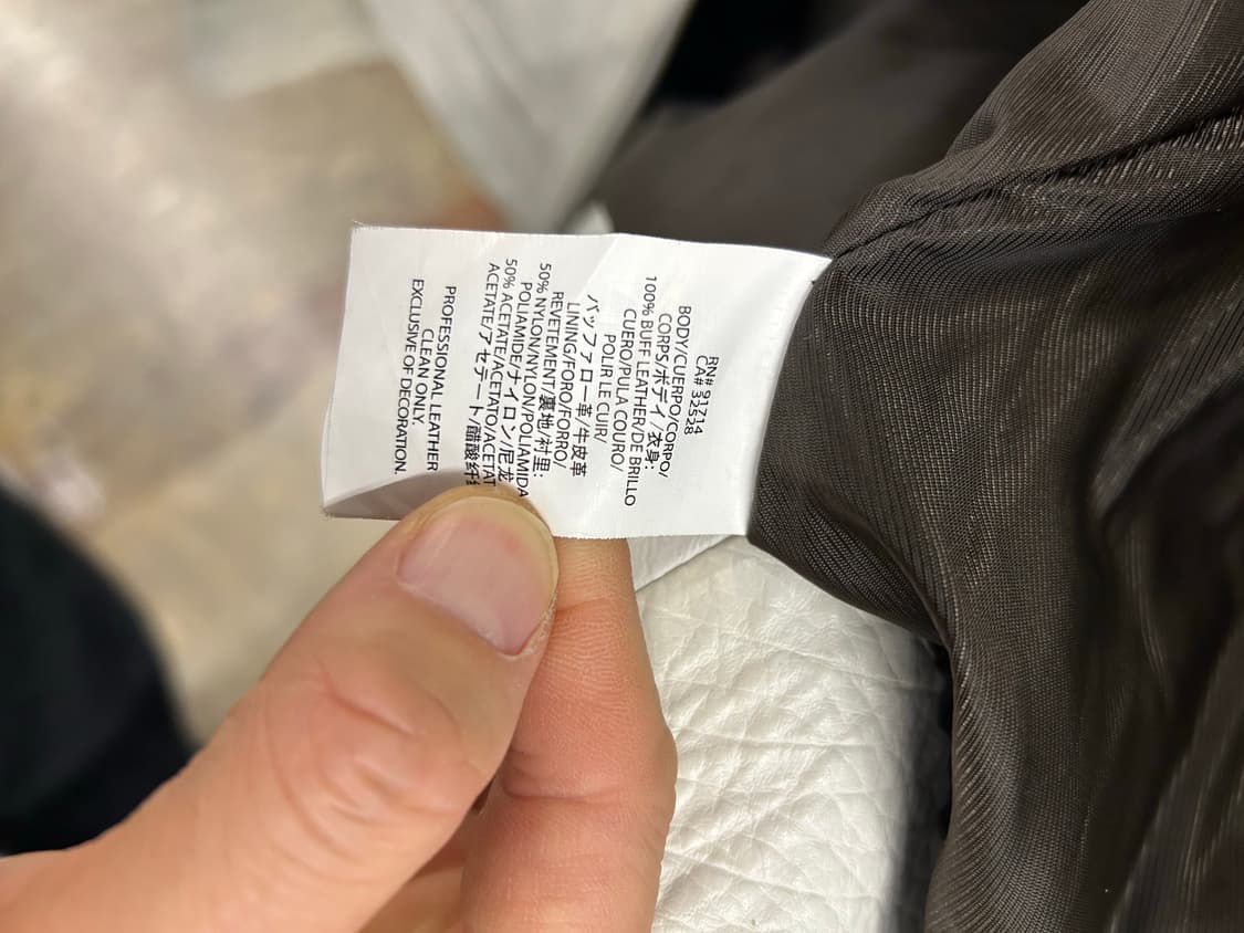 ARMANI EXCHANGE 화이트 레더 자켓 상품이미지6