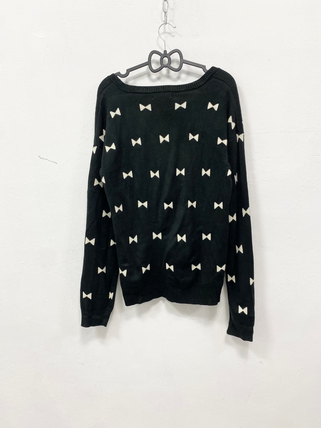 [SORRIDERE] 소리데레 로걀 리본 원숄더 니트 상품이미지5