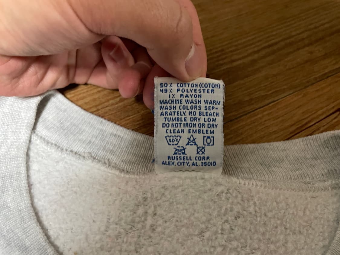 90s 러셀 애슬레틱 스웻셔츠 그레이 XL 미제🇺🇸 상품이미지4