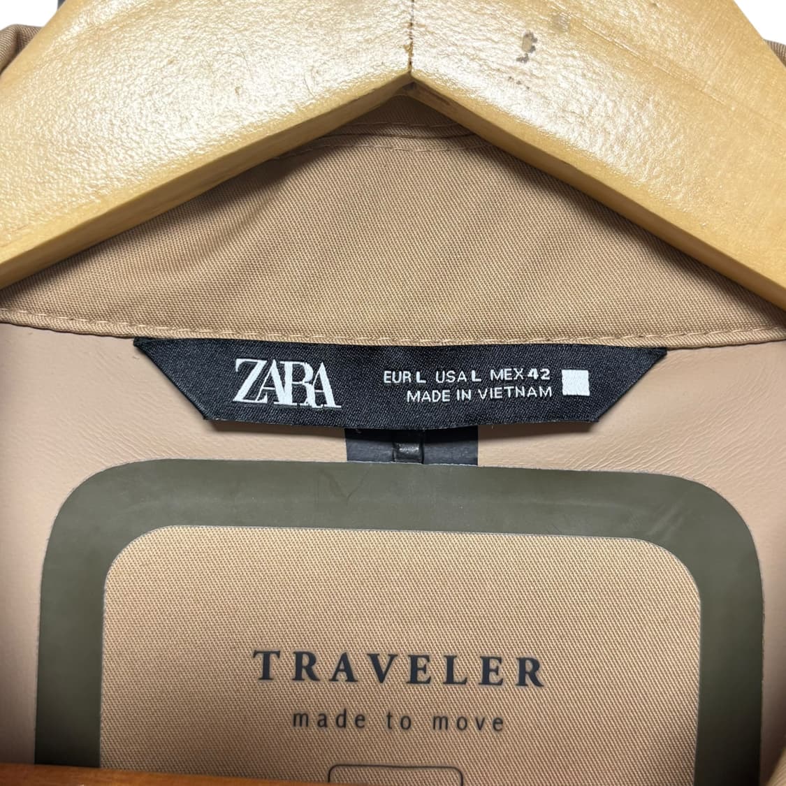 3841 자라 브라운 트렌치 퀄팅조끼 레이어드 코트 새상품 상품이미지5