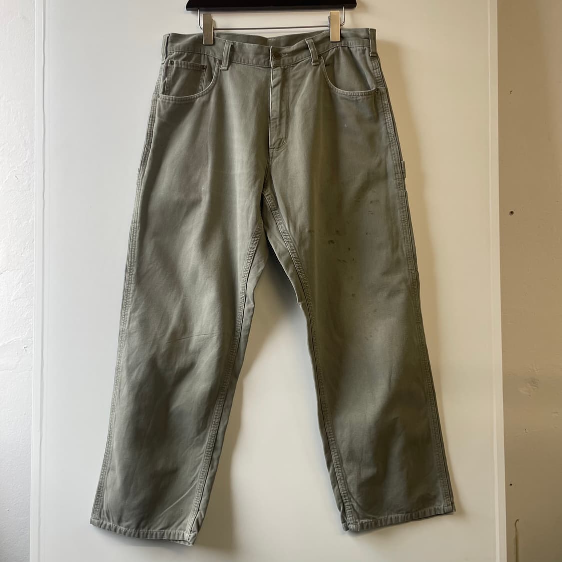 칼하트 모스그린 카펜터 워크팬츠 상품이미지1