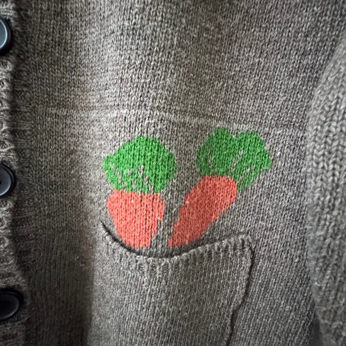 귀여운 브라운 긴팔 가디건 상품이미지3