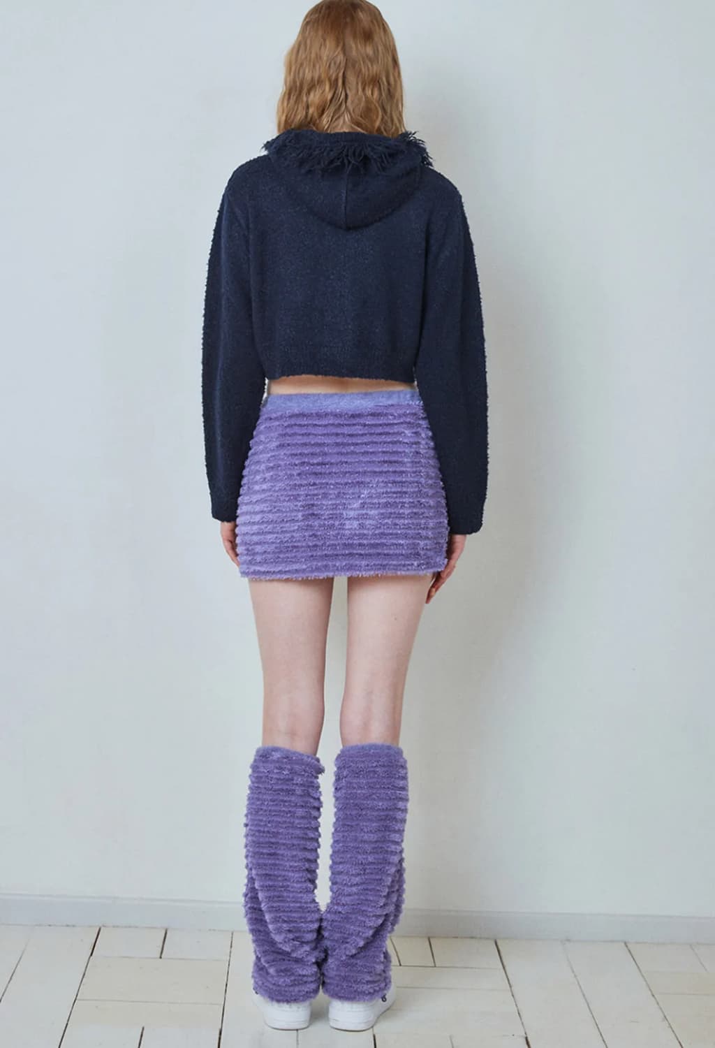크랭크 레그워머 세트 미니스커트 퍼플 프리 상품이미지2