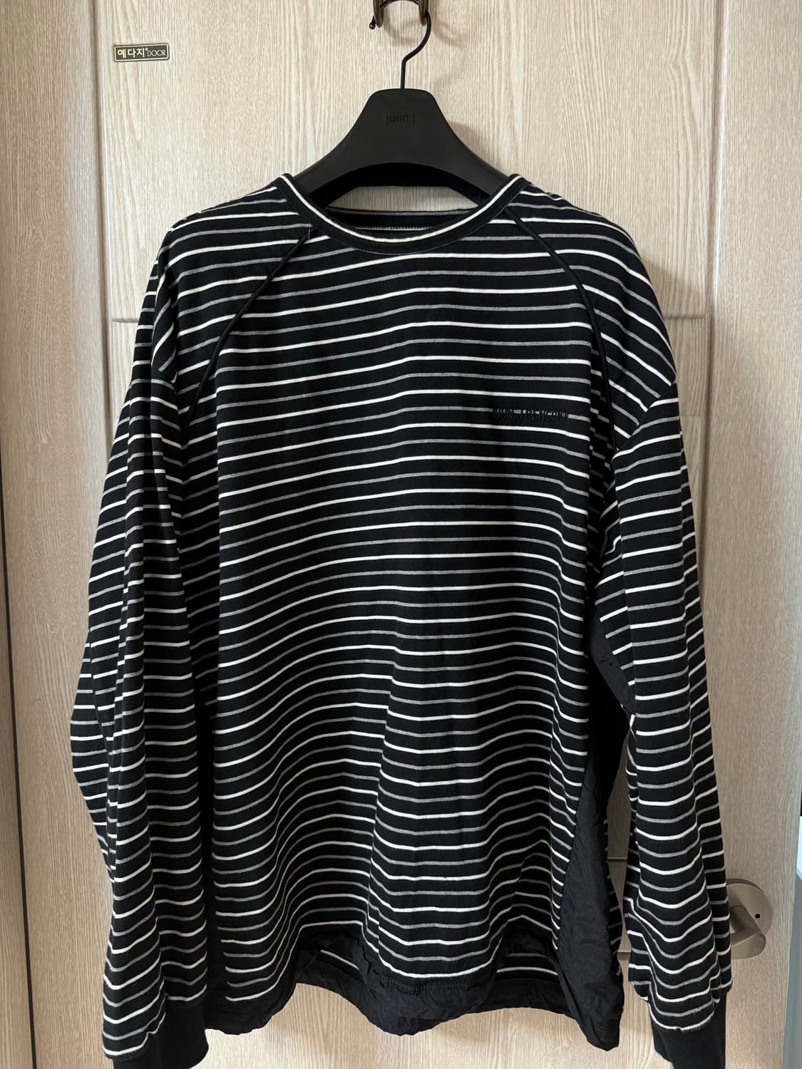 준지 스트라이프 배색 롱슬리브 M 상품이미지1