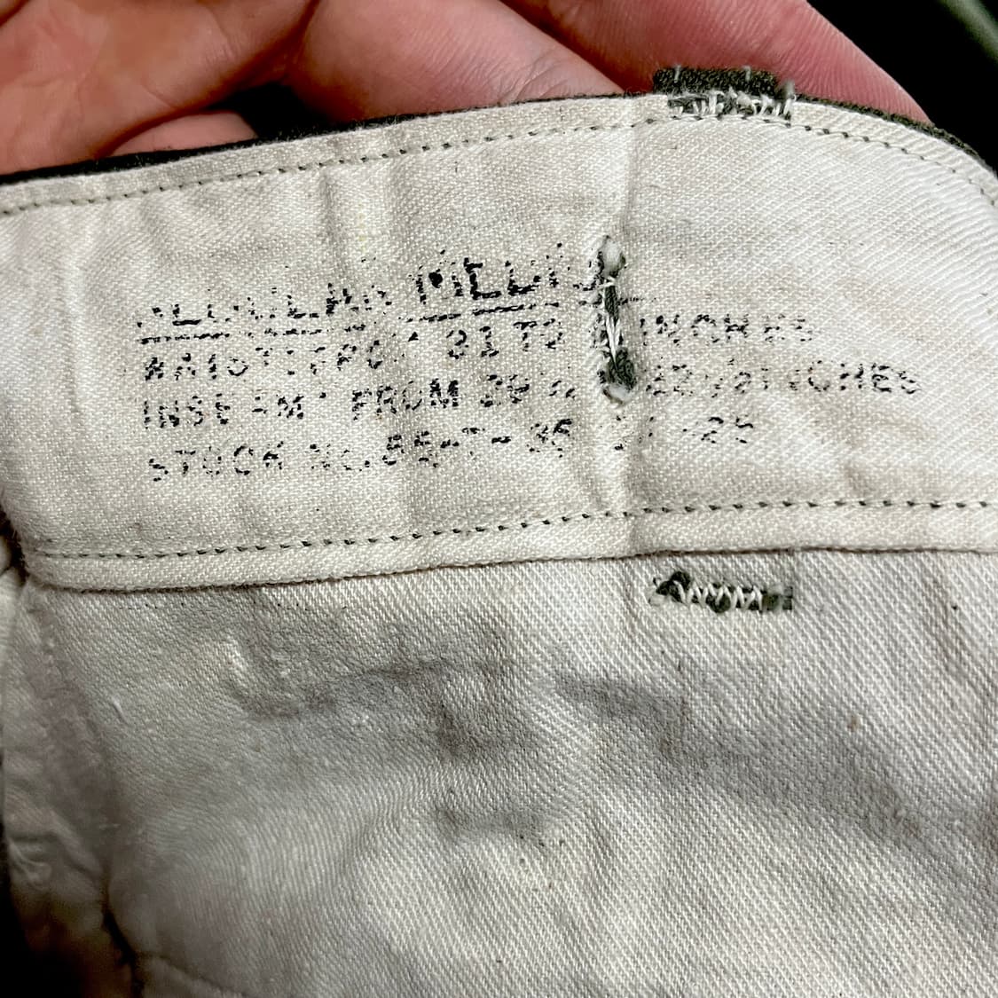 1951s U.S. Army 울 개버딘 트라우저 상품이미지8