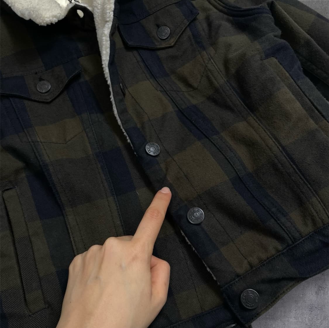 랙앤본 Rag&bone 체크 쉐르파 숏 자켓 XS 상품이미지5